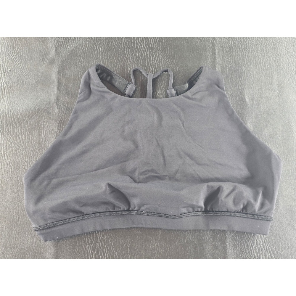 Lululemon Free To Be Serene High Neck Sports Bra Black Size 10 Strappy Back